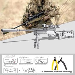 Thumbnail Mô Hình Kim Loại 3D Lắp Ráp Piececool Súng Bắn Tỉa AWM (186 mảnh, AWM Sniper Rifle) HP346-SK 2