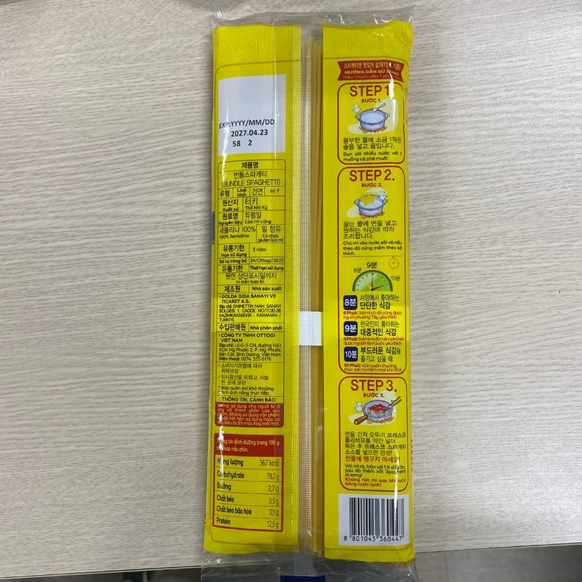 Ảnh Mì Ý Spaghetti Ottogi 500g 3