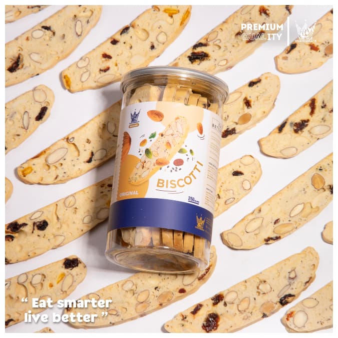 Ảnh Bánh Biscotti ORIGINAL 250gr Bánh Ăn Kiêng Không Đường Vua Yến Mạch 1