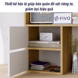 Thumbnail Kệ Sách Để Bàn Học FB21 FIVO Cao Cấp Màu Gỗ Và Walnut , Có Hộc Tủ Gắn Nam Châm, Dễ Dàng Lắp Ráp, Đa Dạng Mẫu Mã, Màu Sắc 4