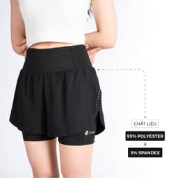 Thumbnail Quần Chạy Bộ Nữ 2 Lớp LV24210201 Co Giãn Mềm Mại Livan Sport, Quần Chạy Nữ Có Cạp Đựng Xung Quanh 3