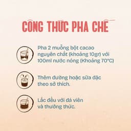 Thumbnail Túi 50g Bột cacao nguyên chất Việt Nam 100% Heyday - Dòng Balanced phổ thông - Mẫu 2024 3