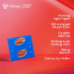 Thumbnail Bao cao su hương dâu thơm vị trái cây LifeStyles Mixed Berry hộp 3 bcs 3