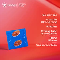 Thumbnail Bao cao su LifeStyles Classic mỏng trơn truyền thống, ôm sát nhiều gel Hộp 12 bcs 3