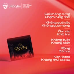 Thumbnail Bao cao su gân gai Lifestyles SKYN Intense, bao cao su siêu mỏng, nonlatex cao cấp H10 bcs 3