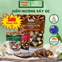 Thumbnail Nấm hương sấy giòn DJ&A Úc - Tốt Cho Sức Khỏe - Ăn vặt vp - Nhiều loại - Thay kẹo cho trẻ 1