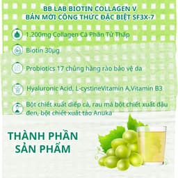 Thumbnail Bột BB LAB Biotin Collagen V Chống Lão hóa, Giảm Nếp Nhăn, Da Và Tóc Chắc Khỏe Giảm Gãy Rụng, Mọc Tóc Hộp 30 Gói/Hộp 3