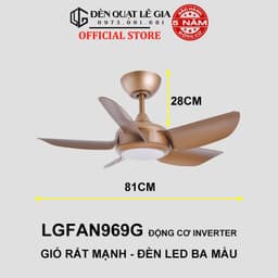 Thumbnail Quạt Trần Mini Cao Cấp | Quạt Trần Chung Cư | Chạy Êm Không Tiếng Động , Tiêu Chuẩn CE xuất Châu Âu 1