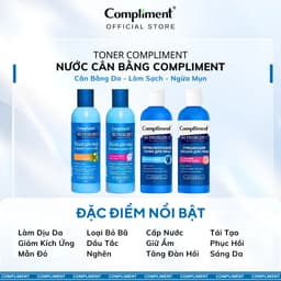 Thumbnail Toner Compliment No Problem Dưỡng Ẩm - Nước Hoa Hồng Lotion Cho Da Dầu Mụn 200ml 3