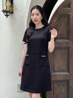 Thumbnail Đầm suông, Đầm váy đen bigsize TIFALU - ZOL320BLK 1