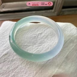 Thumbnail Vòng Mã Não Trắng Ánh Xanh Ngọc Bản Trong Khởi Quang Lắc Tay Phong Thủy - Ngọc Trai Trường Thịnh 2