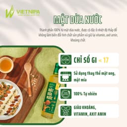Thumbnail Mật dừa nước cô đặc hữu cơ VIETNIPA dùng thay thế mật ong, mật mía, đường ăn kiêng 2