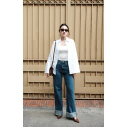 Thumbnail TheBlueTshirt - Áo sơ mi trắng tay dài vạt bầu dáng oversize - Sydney Oversize Shirt - Women 4