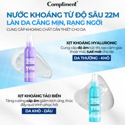 Thumbnail Xịt Khoáng Nước Dưỡng Da Cấp Ẩm Compliment Aqua Spray Phục Hồi Giảm Nhanh Mệt Mỏi Mát Dịu 200ml 3