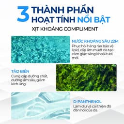 Thumbnail Xịt Khoáng Nước Dưỡng Da Cấp Ẩm Compliment Aqua Spray Phục Hồi Giảm Nhanh Mệt Mỏi Mát Dịu 200ml 4