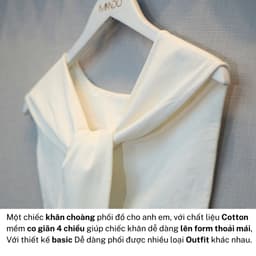 Thumbnail Khăn Choàng Phối Đồ "Không Kèm Áo" MANDO Chất Liệu vải Mỏng Mềm Mịn Thoáng Mát Dễ Phối Đồ PKN134 2