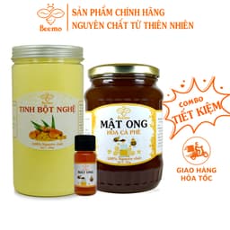 Thumbnail Combo Tinh bột nghệ 500g + Mật ong hoa cà phê 1kg - Nguyên chất Beemo 1