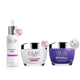 Thumbnail Combo 3: Kem Dưỡng Ẩm OLAY RETINOL24 50G, Kem Dưỡng Ẩm & Super Serum Sáng Da OLAY LUMINOUS AHA 50G + 30ML 1