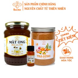 Thumbnail Combo Mật ong hoa cà phê 1kg +Trà gừng 500g - Nguyên chất Beemo 1