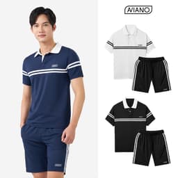 Thumbnail Bộ Quần Áo Nam AVIANO Polo Cộc Tay, Bộ Quần Áo Nam Mùa Hè Chất  Liệu Poly Coolmax Thoáng Khí 1