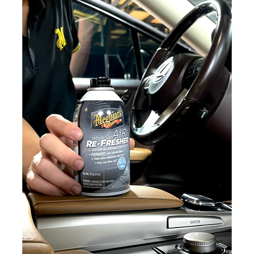 Ảnh Khử mùi, diệt khuẩn nội thất ô tô hương nam tính - Meguiar's Air Refesher Black Chrome, G181302, 57g 4