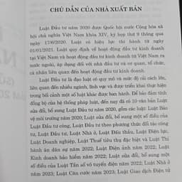 Thumbnail Sách - Luật đầu tư năm 2020 (sửa đổi, bổ sung năm 2020, 2022, 2023, 2024)  (NXB Chính trị quốc gia Sự thật) 1