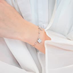 Thumbnail Vòng tay nữ CDE Lucky Four Leaf Star Silver Bracelet CDE2241 4