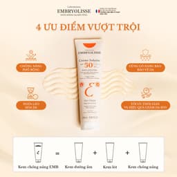 Thumbnail Kem Chống Nắng Hữu Cơ Thế Hệ Mới - Chống UV Phổ Rộng Và Ngăn Ngừa Lão Hóa Embryolisse Dành Cho Da Khô, Nhạy Cảm 100ml 4