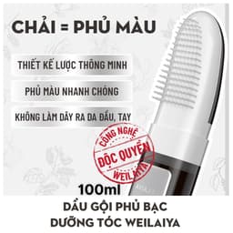 Thumbnail Dầu Gội Phủ Đen/ Phủ Bạc Dưỡng Tóc Weilaiya 100ml - Lõi Thay Thế Không Kèm Lược (Màu Đen Tự Nhiên) 4