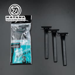 Thumbnail Dao cạo râu cao cấp Nhật LUS-3P bộ 3 chiếc (màu đen) 3