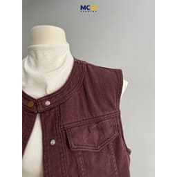 Thumbnail Áo gile denim MC21.STUDIOS freesize dáng vừa Unisex Ulzzang Streetwear Hàn Quốc A4124 3