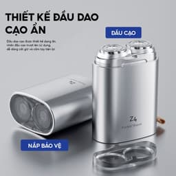 Thumbnail Máy cạo râu Enchen Z4 đầu cạo 2D ẩn, thân nhôm chống nước IPX7, 18 lưỡi dao kép tự mài - BH 6 tháng 3