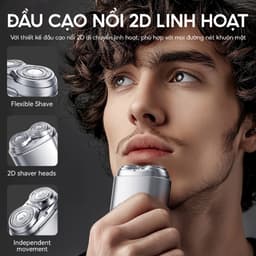 Thumbnail Máy cạo râu Enchen Z4 đầu cạo 2D ẩn, thân nhôm chống nước IPX7, 18 lưỡi dao kép tự mài - BH 6 tháng 2