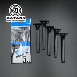 Thumbnail Dao cạo râu cao cấp Nhật LUF-5P bộ 5 chiếc (màu đen) 1