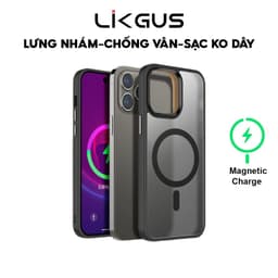 Thumbnail Ốp LIKGUS-Lưng Nhám Chống Vân-Chống Ố-Chống Sốc-Hỗ Trợ Sạc Không Dây Cho IP Series 11-12-13-14-15-16 3