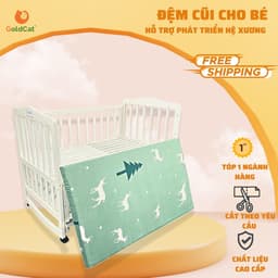 Thumbnail Đệm Cũi Cho Trẻ Sơ Sinh GOLDCAT Chất Liệu Bông Ép Nguyên Chất Dày 5cm, Đa Dạng Kích Thước, Đàn Hồi Linh Hoạt 1