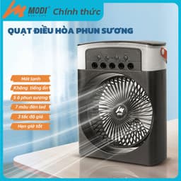 Thumbnail Quạt Điều Hoà Phun Sương Mini Modi Solar, Quạt Hơi Nước Có Khay Đá Dung Tích 600ml 2
