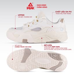 Thumbnail Giày Thể Thao Thời Trang Nam Nữ PEAK Casual Công nghệ Đế Taichi Siêu Nhẹ Thiết kế Basic DB420057 DB420058 3