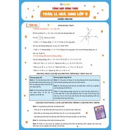Thumbnail Tổng hợp công thức Toán, Lí, Hoá, Sinh lớp 9 theo chương trình mới, dùng cho mọi bộ sách 1