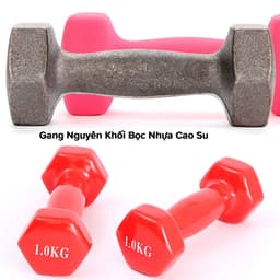 Thumbnail Tạ Tay Tập Gym Yoga Boxing Thể Dục Tại Nhà 0,5kg 1kg 1,5kg 2kg Lõi Gang Bọc Cao Su Nhựa Chống Xước Vỡ Sàn Nhà - Amalife 2