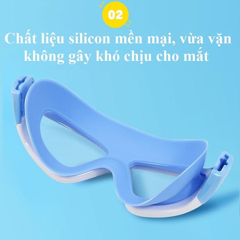 Ảnh Kính bơi cho bé trai gái SKIDS mũ bơi trẻ em cao cấp chống nước sương mù kèm nút bịt tai 3