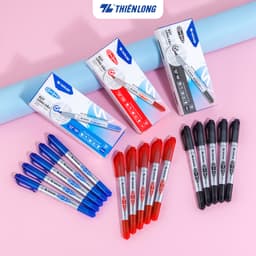 Thumbnail Combo 5/10/20 Bút lông dầu 2 đầu bút Thiên Long PM-04 bám dính tốt trên các vật liệu: Giấy, gỗ,nhựa, thủy tinh, gốm, sứ 2
