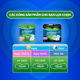 Thumbnail Combo 2 Băng Vệ Sinh WHISPER Ultra Siêu Mỏng Cho Ngày Nhiều 28 CM - Gói 32 Miếng 2