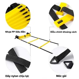 Thumbnail Thang Dây Tập Luyện Thể Thao Thể Lực Tốc Độ - Thang Dây Tập Đá Bóng Đá Banh, Võ Thuật Gym Dài 3m – 6m Chính Hãng Amalife 2