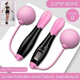 Thumbnail Dây Nhảy Thể Lực HỒNG Không Dây, Có Bóng Đếm Số Thể Lực Đàn Hồi, Hỗ Trợ Luyện Tập Thể Dục 1