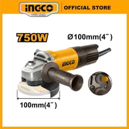 Thumbnail Máy mài góc 750W công tắt đuôi INGCO AG750282 | AG900282 900W | AG1100382 1100W | AG71182 710W đĩa 100mm, trục chính M10 2