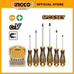 Thumbnail Bộ tuốc nơ vít 6 cây bằng thép CRV INGCO HKSD0628 1