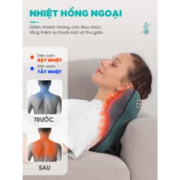 Thumbnail Gối Massage Đa Năng Nhiệt Hồng Ngoại KINGTECH KP-500 - Chuyên Sâu Cổ Vai Gáy, Thắt Lưng - Chính Hãng 2