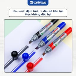 Thumbnail Combo 5/10/20 Bút lông dầu 2 đầu bút Thiên Long PM-09, mực đạt tiêu chuẩn Châu Âu, bám dính tốt trên nhiều vật liệu 3