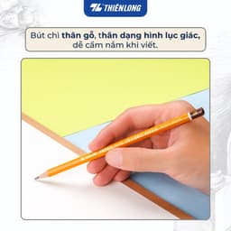 Thumbnail Hộp 10 cây Bút chì gỗ lục giác Thiên Long GP-018- Độ cứng 2B- Thích hợp cho học sinh làm bài thi trắc nghiệm 2